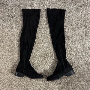 Forever 21 Black Over the Knee Thigh High Boots Size 5.5